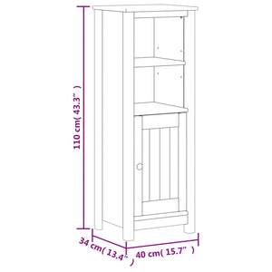 vidaXL Bathroom Cabinet Floor Cabinet for Living Room BERG Solid Wood Pine-8