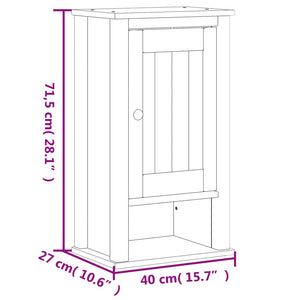 vidaXL Bathroom Wall Cabinet Storage Medicine Cabinet BERG Solid Wood Pine-14