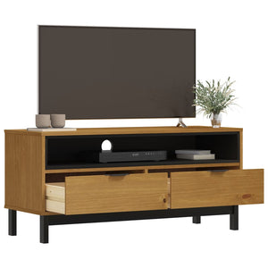 vidaXL TV Stand FLAM 43.3"x15.7"x19.7" Solid Wood Pine-1