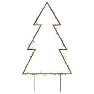 vidaXL Christmas Decoration with Spikes Outdoor Holiday Light Ornament Tree-1