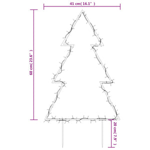 vidaXL Christmas Decoration with Spikes Outdoor Holiday Light Ornament Tree-16