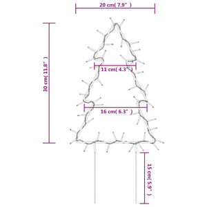 vidaXL Christmas Decoration with Spikes Outdoor Holiday Light Ornament Tree-8