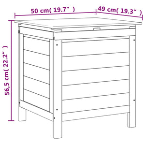 vidaXL Patio Storage Box with Lid for Outdoor Garden Furniture Solid Wood Fir-24