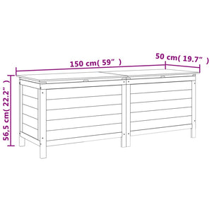 vidaXL Patio Storage Box with Lid for Outdoor Garden Furniture Solid Wood Fir-18