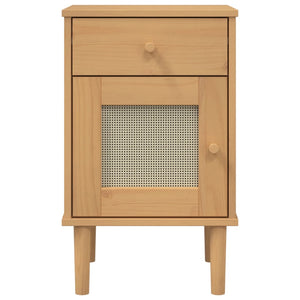 vidaXL Bedside Cabinet Furniture for Bedroom SENJA Rattan Look Solid Wood Pine-13