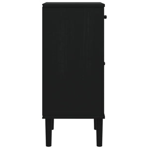 vidaXL Bedside Cabinet Furniture for Bedroom SENJA Rattan Look Solid Wood Pine-19