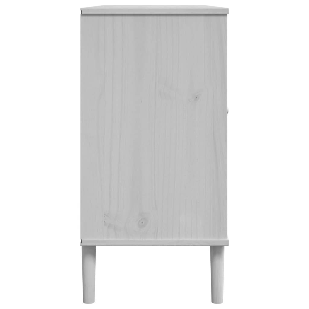 vidaXL Sideboard Buffet Storage Cabinet SENJA Rattan Look Solid Wood Pine-10