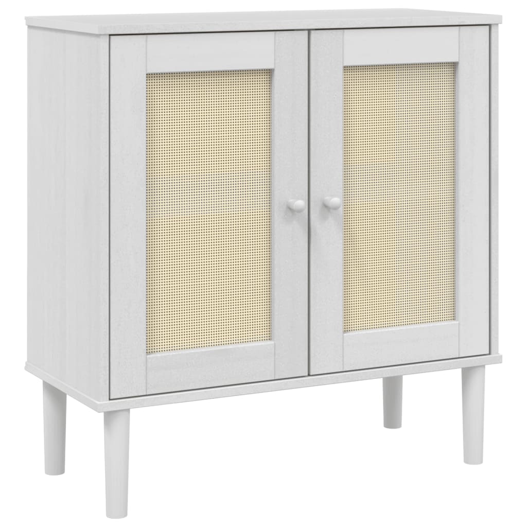 vidaXL Sideboard Buffet Storage Cabinet SENJA Rattan Look Solid Wood Pine-20