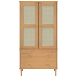 vidaXL Wardrobe Storage Cabinet Cupboard SENJA Rattan Look Solid Wood Pine-11