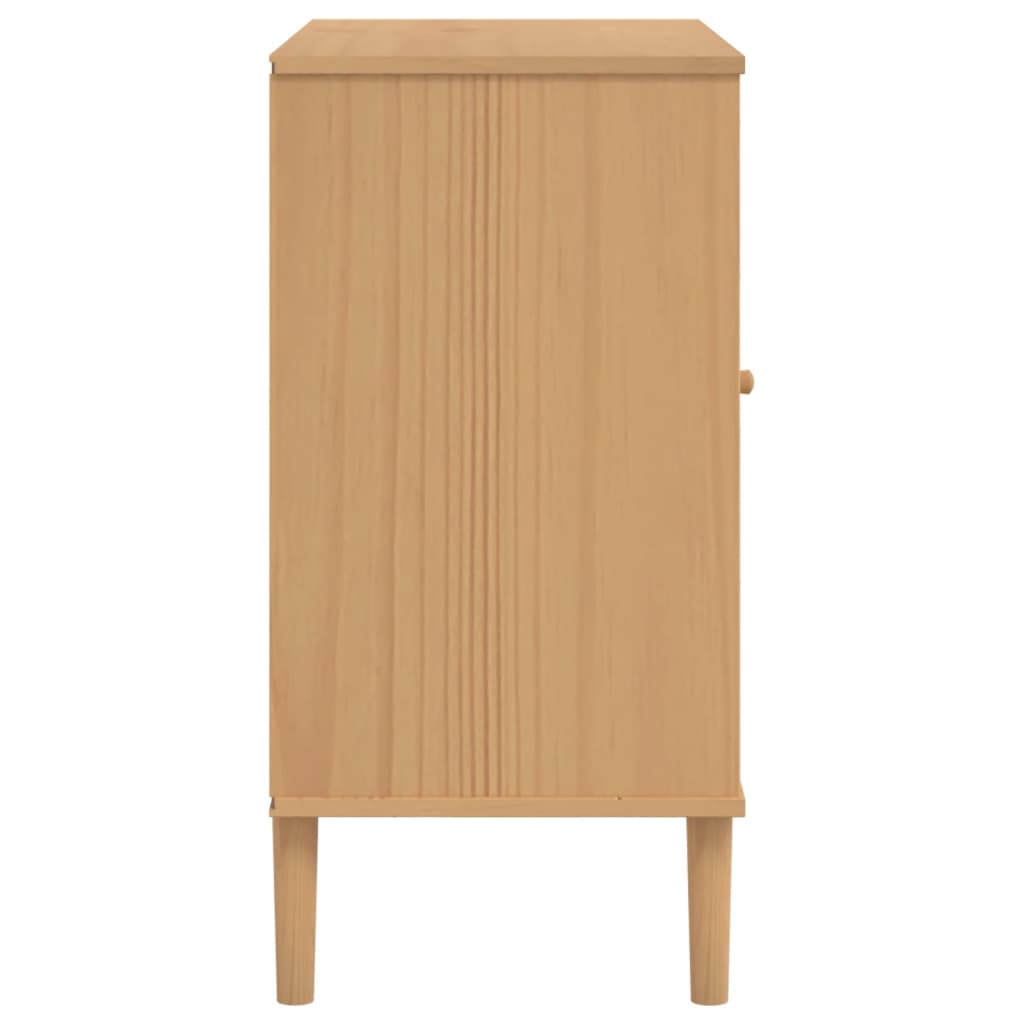 vidaXL Sideboard Storage Cupboard Furniture SENJA Rattan Look Solid Wood Pine-13