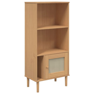 vidaXL Bookcase Bookshelf Storage Cabinet SENJA Rattan Look Solid Wood Pine-23