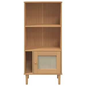 vidaXL Bookcase Bookshelf Storage Cabinet SENJA Rattan Look Solid Wood Pine-9