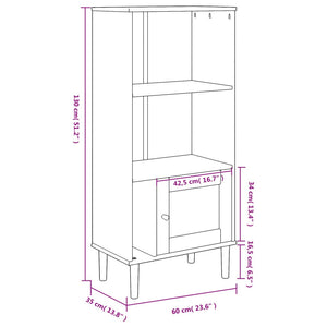 vidaXL Bookcase Bookshelf Storage Cabinet SENJA Rattan Look Solid Wood Pine-0