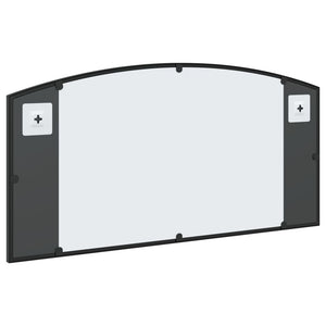 vidaXL Wall Mirror Black 23.6"x11.8" Arch Iron-13