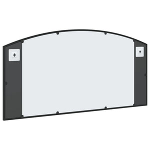 vidaXL Wall Mirror Black 23.6"x11.8" Arch Iron-29