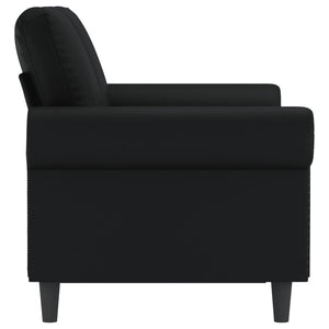 vidaXL Sofa Chair Accent Upholstered Single Sofa Chair Black Faux Leather-12