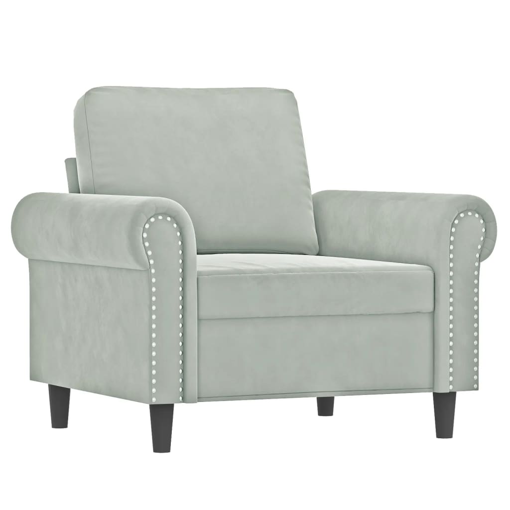 vidaXL Sofa Chair Accent Upholstered Club Armchair for Living Room Velvet-29