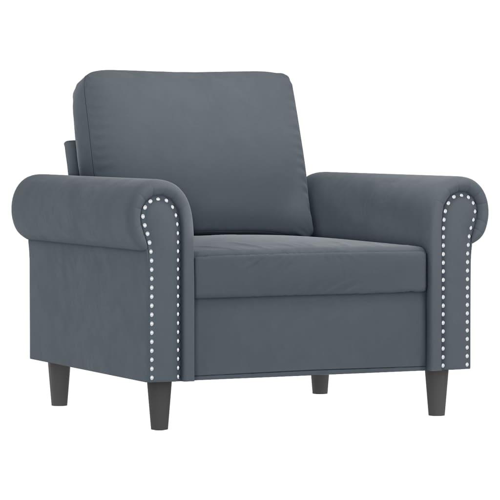 vidaXL Sofa Chair Accent Upholstered Club Armchair for Living Room Velvet-72