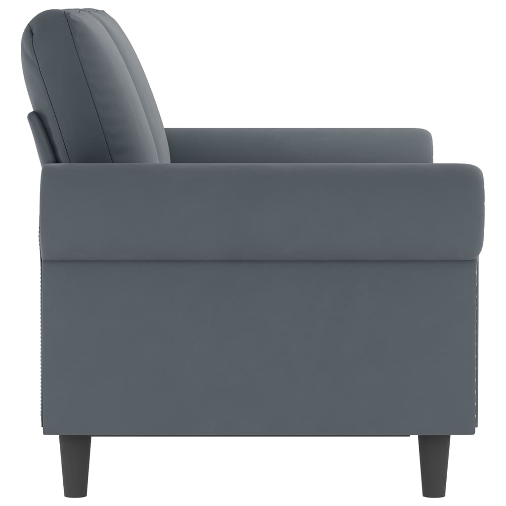 vidaXL Sofa Chair Accent Upholstered Club Armchair for Living Room Velvet-32