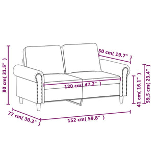 vidaXL Sofa Chair Accent Upholstered Club Armchair for Living Room Velvet-12