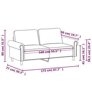 vidaXL Sofa Chair Accent Upholstered Club Armchair for Living Room Velvet-68