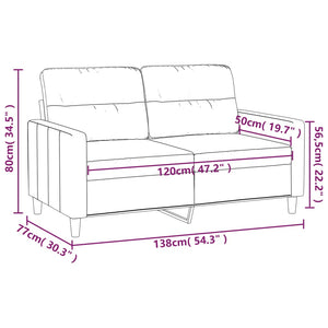 vidaXL Sofa Accent Upholstered Sofa Couch Furniture for Living Room Fabric-10