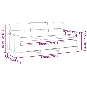 vidaXL Sofa Accent Upholstered Sofa Couch Furniture for Living Room Fabric-27