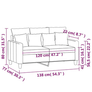 vidaXL Sofa Chair Upholstered Single Sofa Armchair for Living Room Fabric-31