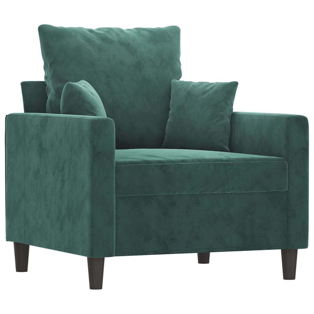 vidaXL Sofa Chair Upholstered Single Sofa Armchair for Living Room Velvet-75