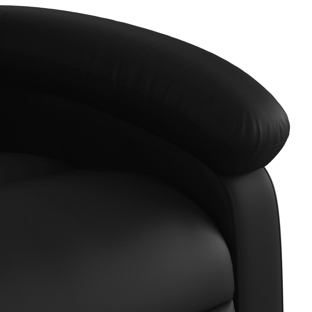 vidaXL Recliner Chair Black Faux Leather-7