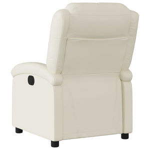 vidaXL Recliner Chair Cream Faux Leather-1