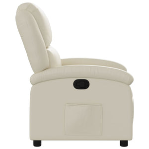 vidaXL Recliner Chair Cream Faux Leather-5