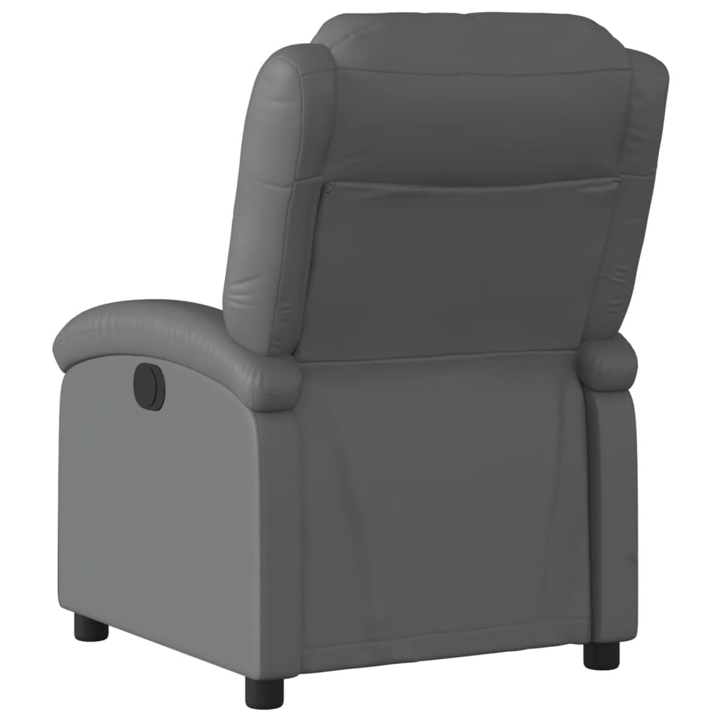 vidaXL Recliner Chair Gray Faux Leather-1