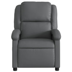 vidaXL Recliner Chair Gray Faux Leather-4