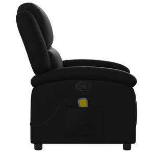 vidaXL Massage Recliner Chair Black Faux Leather-6