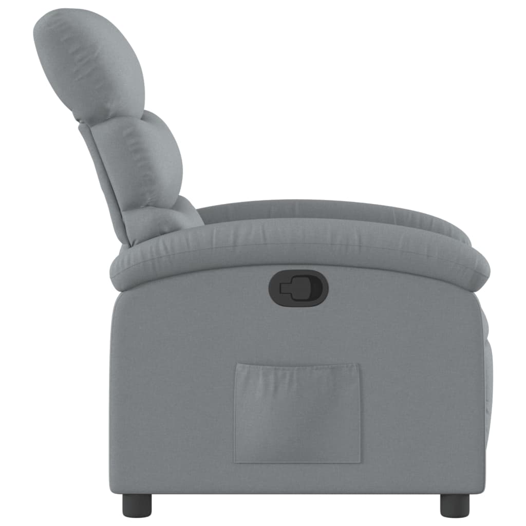 vidaXL Recliner Chair Light Gray Fabric-2