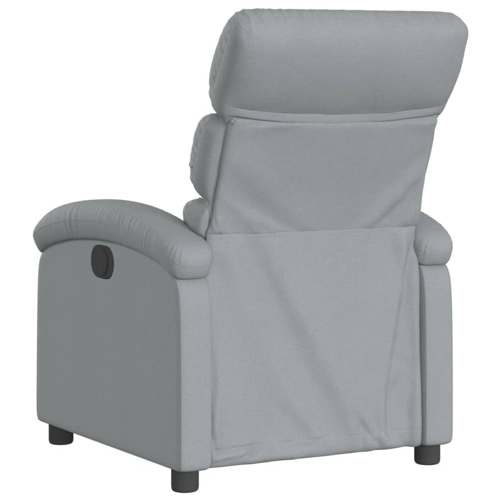 vidaXL Recliner Chair Light Gray Fabric-3