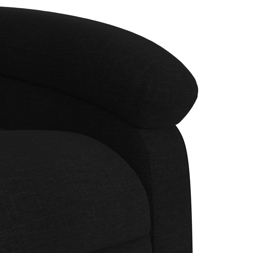 vidaXL Recliner Chair Black Fabric-6