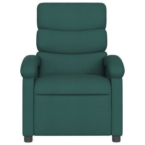 vidaXL Recliner Chair Dark Green Fabric-1