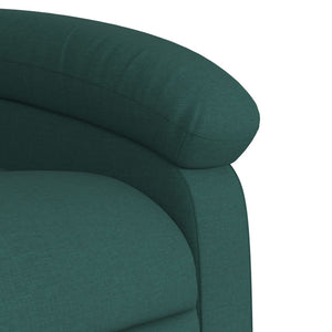 vidaXL Recliner Chair Dark Green Fabric-6