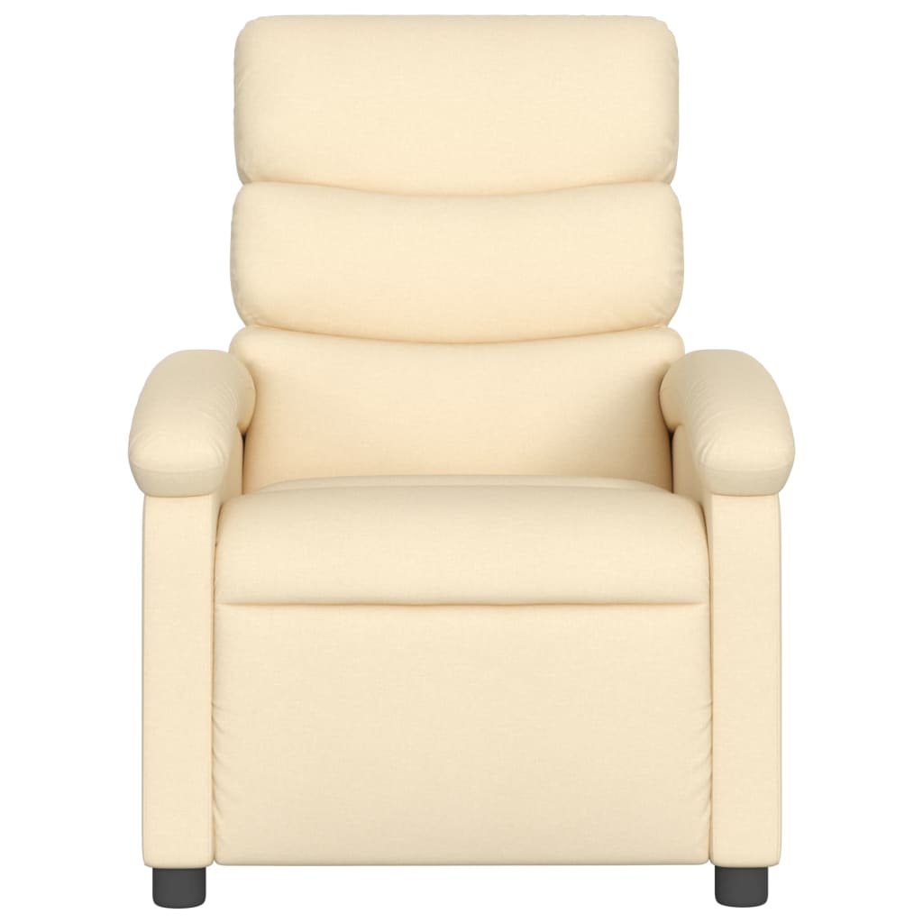 vidaXL Recliner Chair Cream Fabric-1