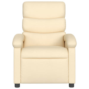 vidaXL Recliner Chair Cream Fabric-1