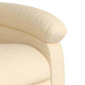 vidaXL Recliner Chair Cream Fabric-6