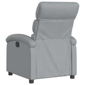 vidaXL Massage Recliner Chair Light Gray Fabric-3