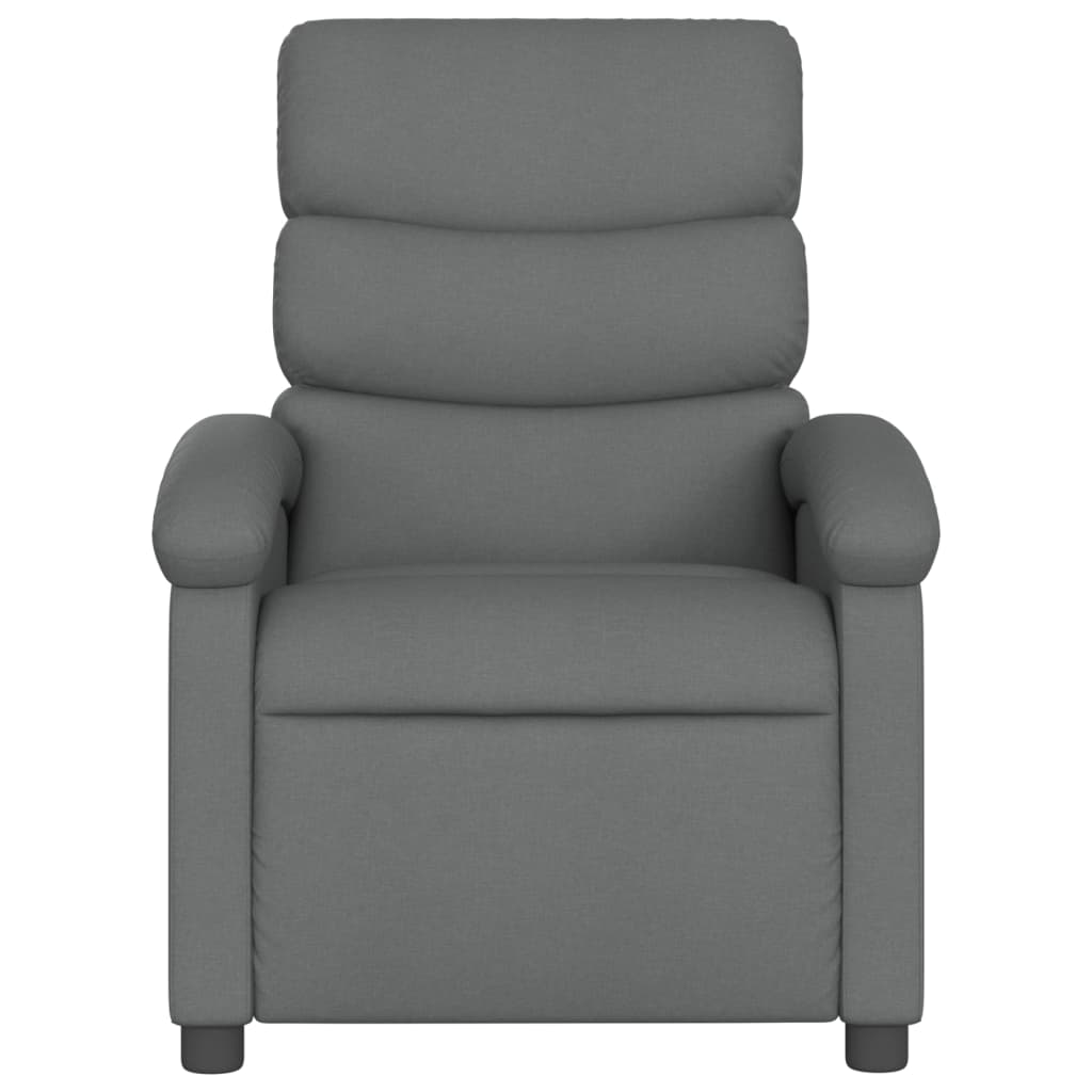 vidaXL Massage Recliner Chair Dark Gray Fabric-1