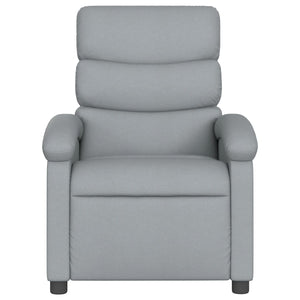 vidaXL Electric Recliner Chair Light Gray Fabric-6