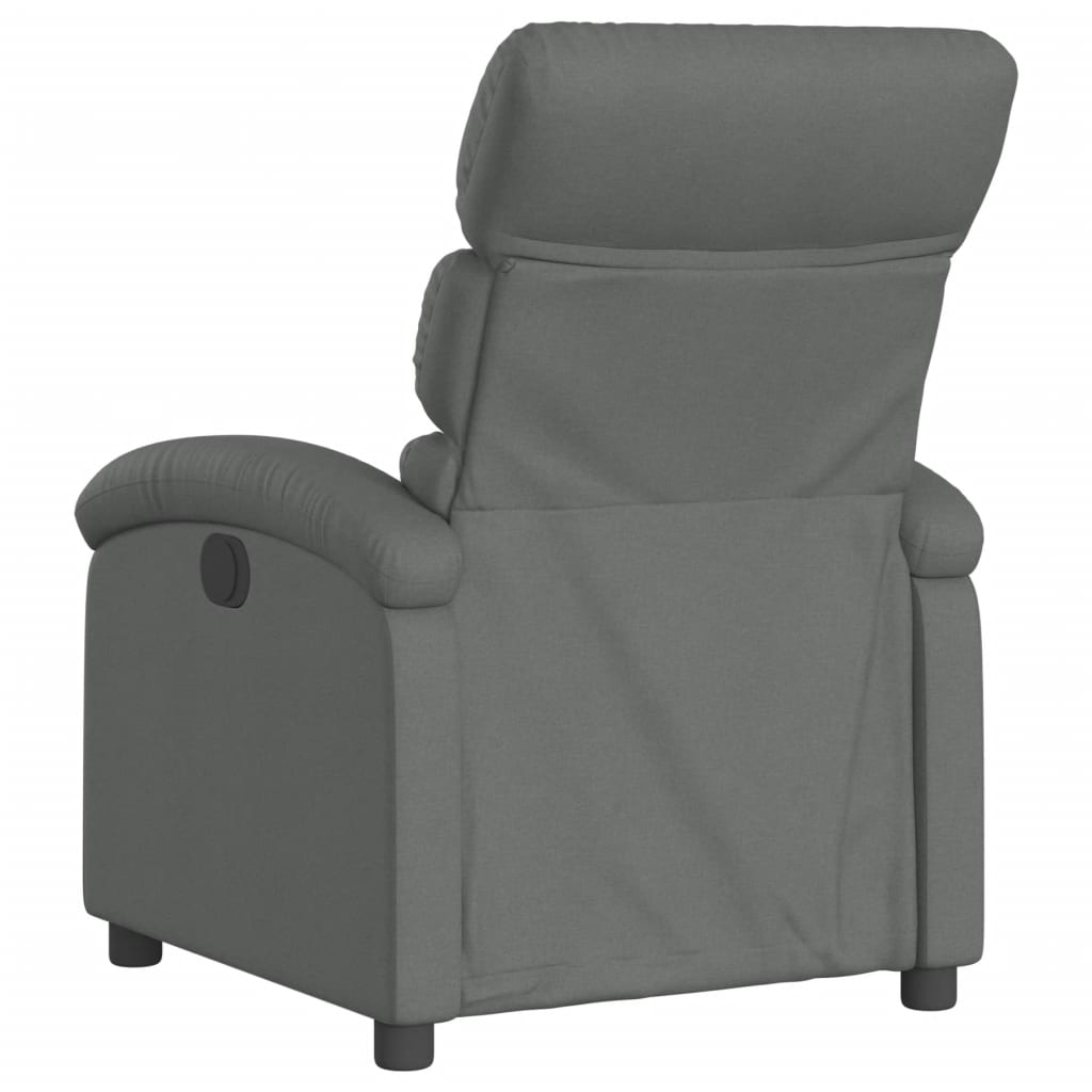 vidaXL Electric Recliner Chair Dark Gray Fabric-2