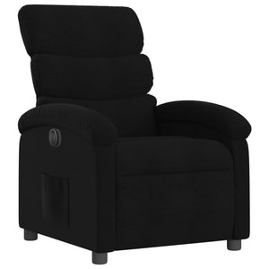 vidaXL Electric Recliner Chair Black Fabric-1