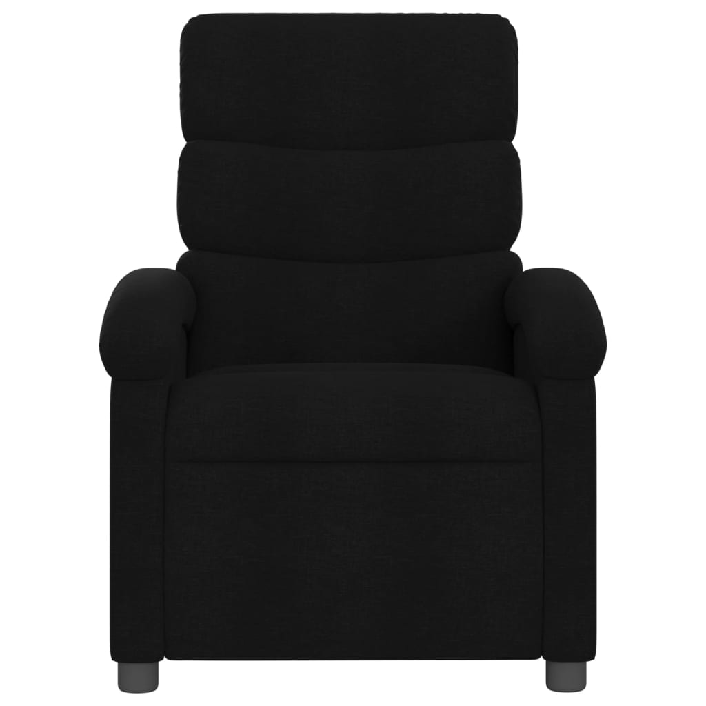 vidaXL Electric Recliner Chair Black Fabric-6