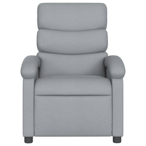 vidaXL Electric Massage Recliner Chair Light Gray Fabric-6